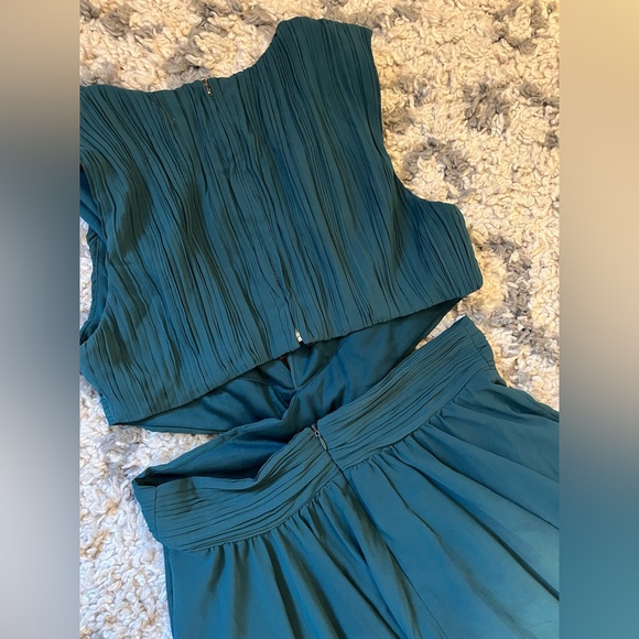 Lulus Green Formal Dress Gown Prom Wedding Cut-out - Picture 8 of 10